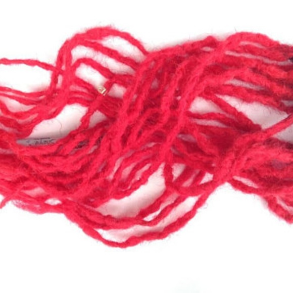 Red black ombre double ended dreadlock